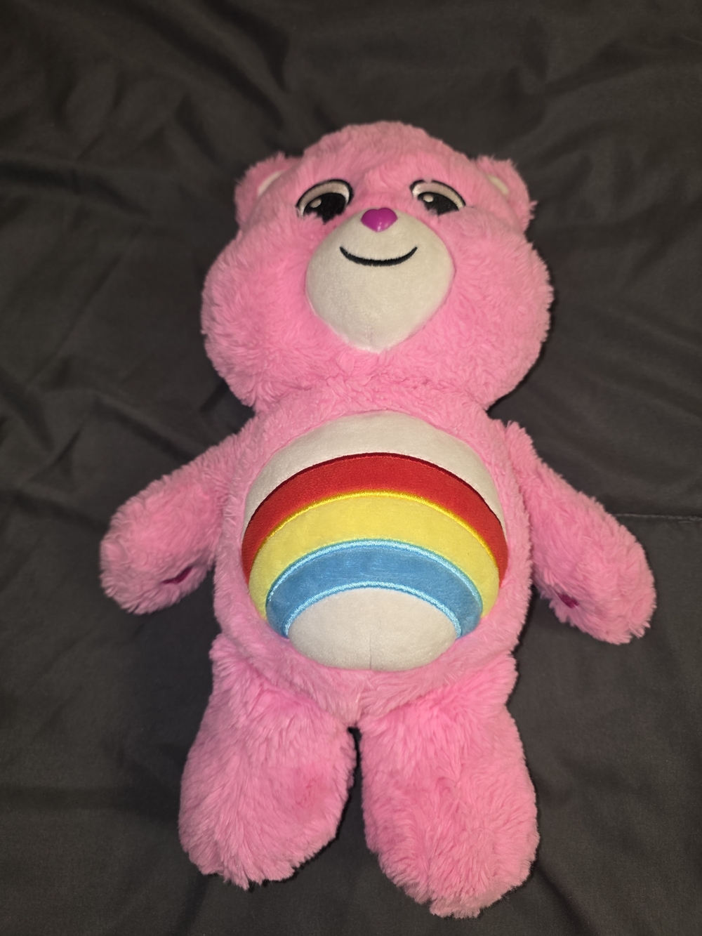 Care Bears Cheer Bear Pink Rainbow Plush Basic Fun Unlock the Magic